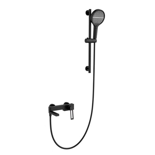 XJTNLB Grifo Bañera con Barra Ducha Grifos Duchas de Baño Pared Juego Grifo de Baño y Ducha Negro