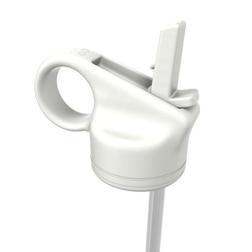 SHO Reusable Straw Lid for SHO Bottle - 260ml, 375ml & 500ml - BPA Free (White, 500ml)