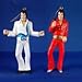 Kurt Adler 4.25" Elvis Blow Mold Ornament 2/asstd: IN Red Suit & IN Blue Rainbow White Jumpsuit.