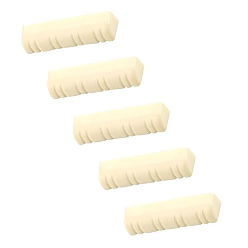 HEMOTON Guitar Nut Blank Set 5 Pcs for 8 String Mandolin Perfect Tone Easy to Use Plastic Guitar Parts