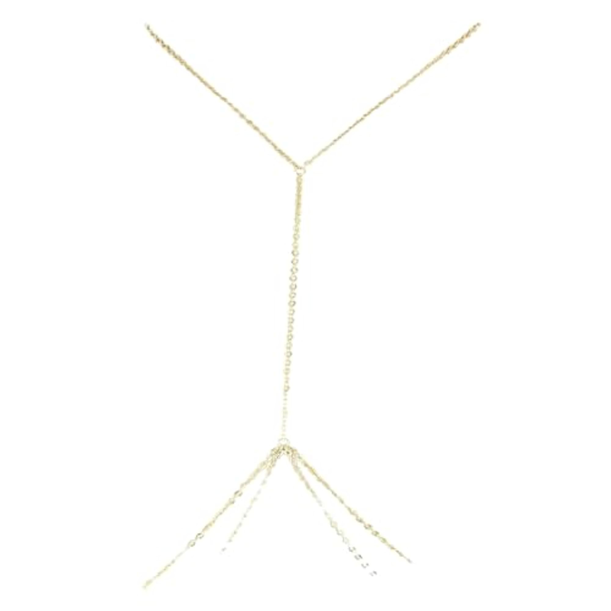 Gold Layered Body Chain for Women, Elegant Design