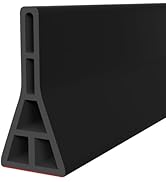 3.5" High Shower Threshold Water Dam, 67 IN Shower Water Splash Guard for Curbless Bath Shower Th...