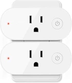 Smart Plug 15A, Smart Home WiFi Outlet, with Energy Monitoring, Works with Siri, Alexa, Google Home Nest Hub and Smartthings, No Hub Required, 2.4GHz WiFi Required(2 Pack)