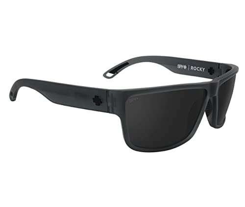 Spy Rocky Sunglasses Matte Translucent Gunmetal with Happy Gray Polarized Lens 64mm + Hard Case2