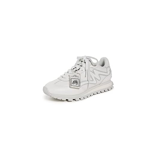 Marc Jacobs Women's The Leather Joggers, White, 9 Medium US