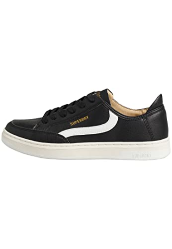 Image of Superdry Men's Basket Lux Low Trainer Trainers Black White