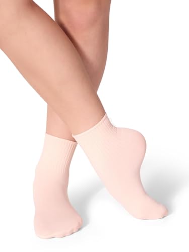 Chaussettes côtelées Capezio ballet rose pour fille de 4 ans