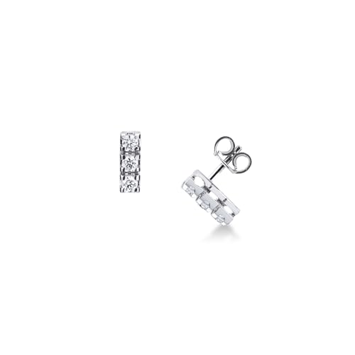 Oro bianco 750 GV GIOIELLI DI VALENZA Orecchini trilogy in oro bianco 18k con diamanti