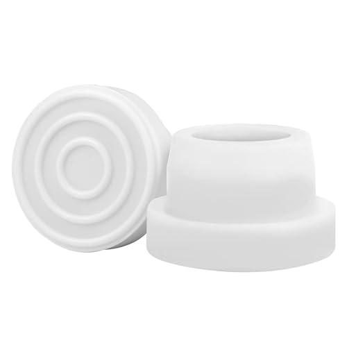 moobee Pool Ladder Bumpers for Inground Pool - White Rubber Ladder Foot Covers (2Pack) - Fits 1.9 Swimming Pool Ladder Tubing - Protects Pool Liner & Surface Enhances Safety