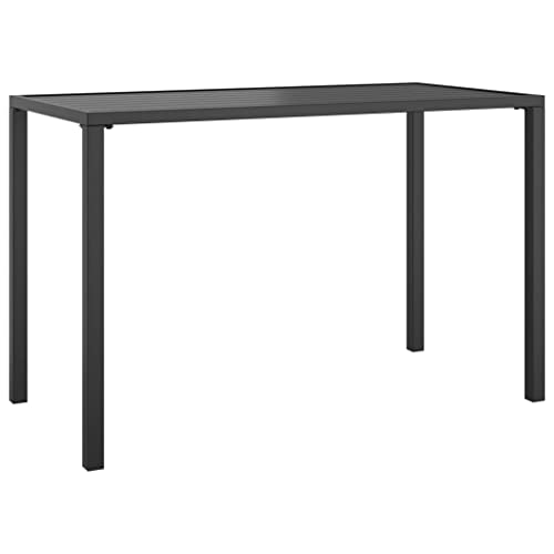 vidaXL Mesa de Comedor para jardín Acero Gris Antracita 110x54x70 cm