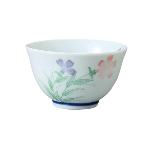 エールネット(Ale-net) 湯呑 煎茶碗 千茶碗 8.7×5.2cm 160cc ナデシコ反千茶 食洗機対応 電子レンジ対応 美濃焼 日本製