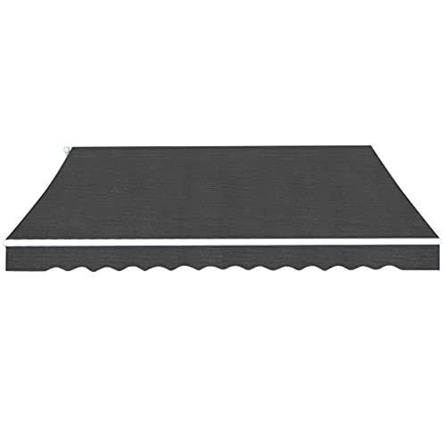 Store de jardin, de balcon, de terrasse, à bras articulés, 350 cm, anthracite pour terrasse