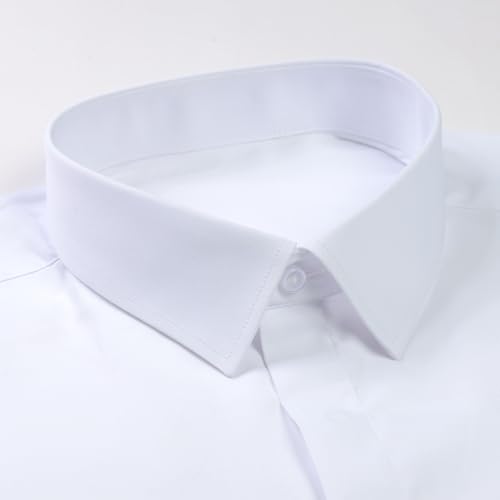 Men's Formal Dress Shirts Hidden Button Front French Cuffs Shirt Random Metal Cufflinks3