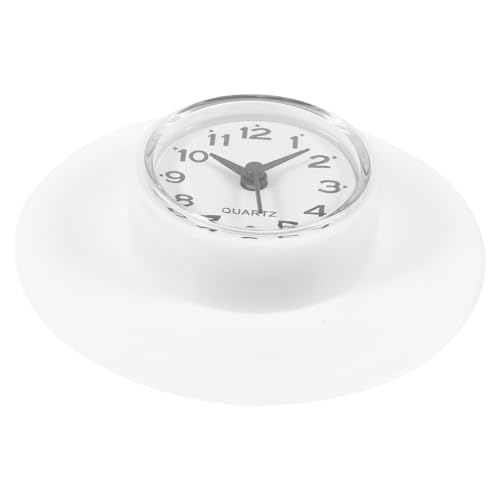 BESTYASH Horloge De Douche à Ventouse pour Salle De Bain Petite Horloge Murale Étanche Décoration Murale