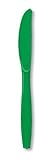 Creative Converting Touch of Color Premium 24 Count Plastic Knives, Emerald Green