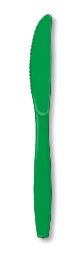 Creative Converting 10581 Emerald Green Plastic Knives, 24 pcs