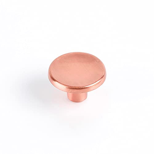 Rei Blister with 2 Round KNOBS for Furniture Made in ZAMAK Matte Rose Gold Finish MOD.774 diameter 35mm, Multicoloured