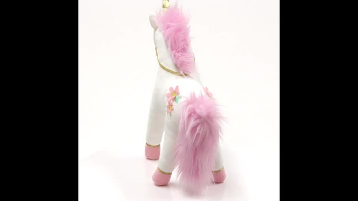 GUND LilyRose Pink Unicorn Stuffed Animal Plush - Soft Toy With Gold Accents, Surface Washable, For Kids Age 1+