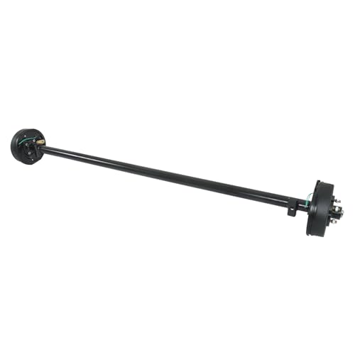 GXYWADY 5 Lug 4.5 Inch Trailer Axle 3500lbs Trailer Axle Electric Brake 95 Inch Hub Face 80 Inch Spring Center