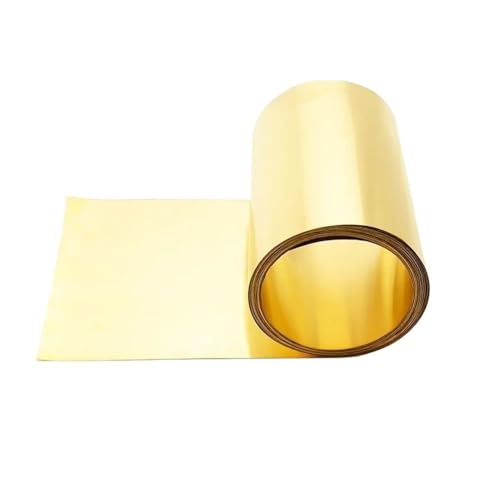 H62 Brass Metal Foil Plate - 1m Long Thin Brass Sheet Strip, 20mm Width, for Crafts, Electronics, and Industrial Use(0.2x20mm)
