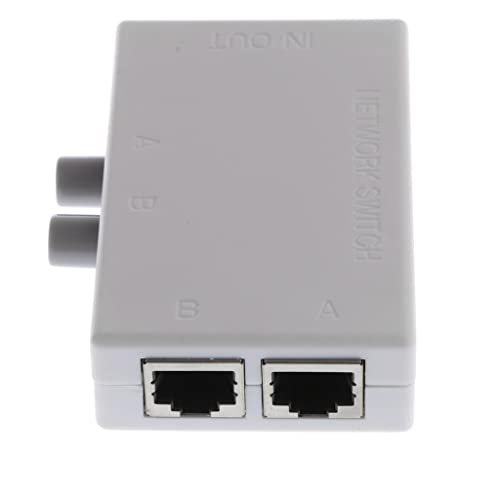 Image of RJ45 2 Ports External Push Botton Network Switch RJ45-2M for PC Laptop