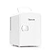 AstroAI Mini Frigo da Camera 4Litri/6Lattine Frigorifero Piccolo con Sistema di Raffreddamento e Riscaldamento Frigo Portatile 12Volt/230Volt per Auto,Casa,Dormitorio (Bianca)