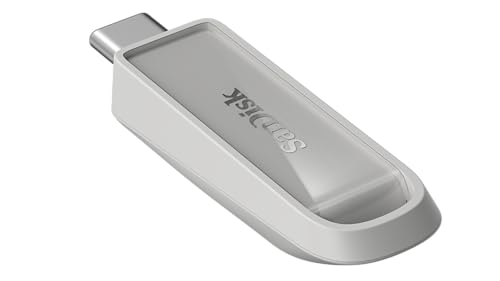 Image of SanDisk Phone Drive with USB-C, 256GB, Upto 150 MB /s, Arctic White, 2Y Warranty, Automatic Backup Using SMZ, Works with iPhone 15 & iPhone 16 Series