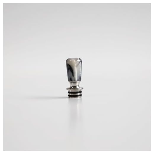 WratryParts 510 MTL Drip Tip Stainless Steel Resin Mouthpieces For 510 Thread RTA RDA Subohm Tank (Silver White)