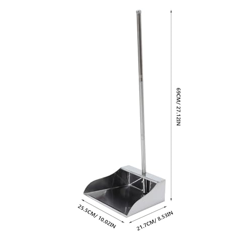Pelle à poussière en acier inoxydable avec long manche confort - 3