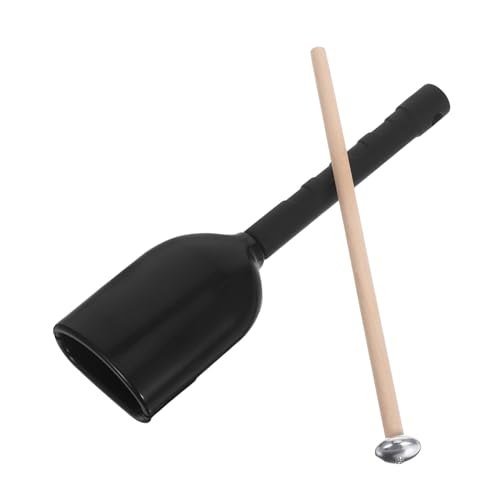 SUPVOX Handheld Plastic Cowbell for Percussion Lightweight Music Instrument with Long Handle for Bands Live Shows and Sporting Events Durable Noise Maker for Drum Set