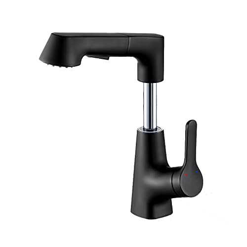 Robinet de lavabo extractible pour rincer facilement la vasque et se laver les cheveux