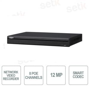 NVR DAHUA IP 8 CANALI 4K 12MP - PoE - 114MBPS - Versione S3 - NVR4208-8P-4KS3