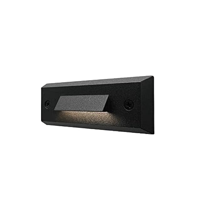 GKOLED Low Voltage Mini Size LED Landscape Step Lights, 9-15V AC/DC Cutoff Stair Riser Light, Outdoor Waterproof Accent Lighting Fixtures, 2700K IP65 Die-cast Aluminum, Powder Coated Finish 4 Pack