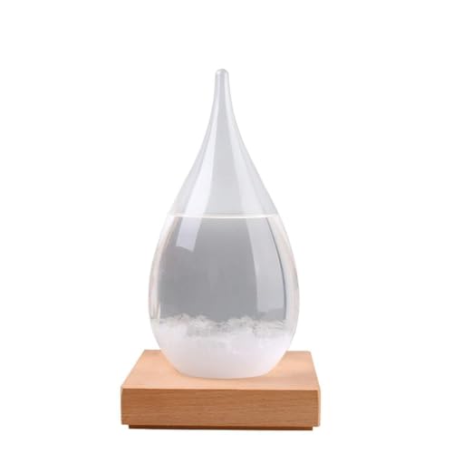 Hotbest Stylish Creative Desktop Water Drop Decorative Bottle, Weather Forecast Storm Glass Weather Station-Large