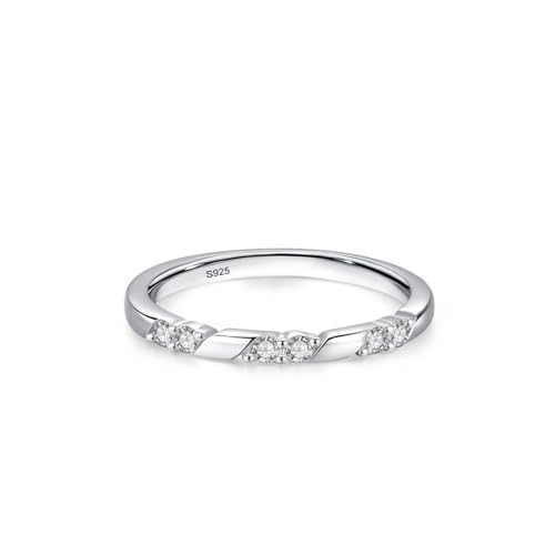 Bague argent 925 femme avec zircone ronde | Cadeau d'alliance idéal
