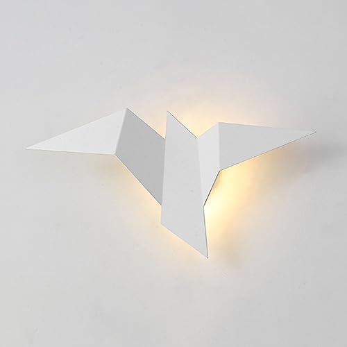 Aplique de pared de pájaro origami de metal con lámpara LED DIY de 2W para pasillo 2