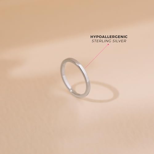 925 Sterling Silver Sizes 1-4 Unisex Shiny Small Plain Finger Rings for Young Girls or Boys - Classic Thin Ring Bands for Kids & Teens - Petite & Elegant Round Jewelries for Children's Daily Accessory4