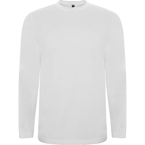 Roly Pack de Camisetas Hombre Extreme, Camiseta Manga Larga Hombre, 100% Algodón, Ideal para Todas Las Estaciones, Confort y Estilo en Cada Uso (FR/ES, Letras, L, Regular, Regular, 3, Blanco)