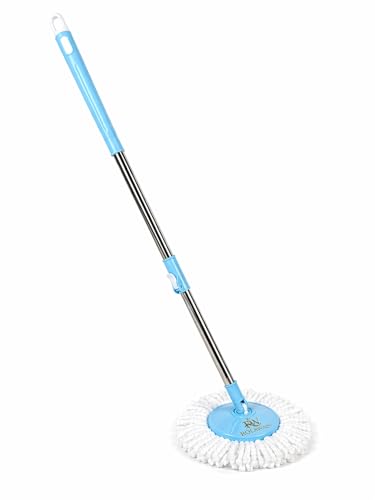 Image of Spin Mop Stick Replacement / Rod || 360 Rotating Microfibre Head,|| Mopping Dry & Dust Mops || Floor and wall & Tail Cleaning Mop Stick || Magic pocha ||