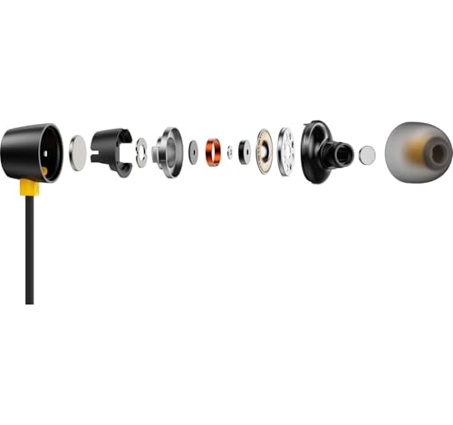 Image of Original for Realme Buds 3 Wired Headphones, Premium Sound Quality, 3.5mm Connector, HD Mic for Music & Calls, Noise Isolation Fit (Black)
