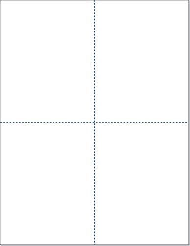 NextDayLabels - 8-1/2 x 11 Laser and Inkjet Printer Postcards 4 up Per Page, (4-1/4" x 5-1/2" Each Card After Perf) 50 Sheets / 200 Cards - White