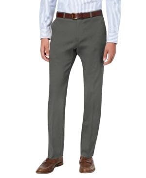 Tommy Hilfiger Mens Modern fit Dress Pants 31/32 Grey Solid Stretch