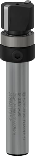 Bosch 1x Fraise à araser PRO pour roulement supérieur (pour Bois résineux, Bois dur, Ø 12 mm, Professional Accessoire Défonceuse manuelle, Fraise à araser)