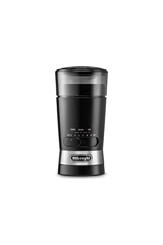 De'Longhi 1 KG210 Moulin à café 90 grammes, Lames en Acier Inoxydable, capacité de Tasse réglable, Utilisation Ultra-Rapide, Multicolore