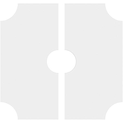 Image of Ekena Millwork CMP30LE2-06000 Locke Architectural Grade PVC Contemporary, Two Piece Urethane Ceiling Medallions 30 inchOD x 6 inchID x 18 inchC x 1 inchP