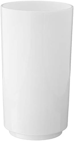 Drinique Tall Unbreakable Highball Glasses (Set of 4) 14oz Reusable, Shatterproof, Tritan Plastic Drinking Glasses - White