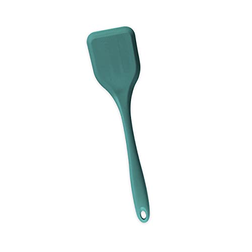 OIKOS Cozinha Espátula de Silicone Reta, Verde (Escuro), 28 x 7 cm