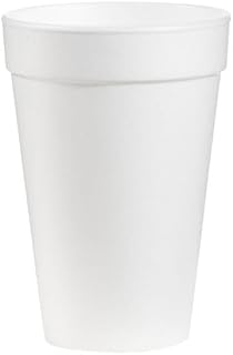 Bunzl Distribution Midcentral 12500152 Dart Foam Cup, Tall, 16 oz, White (Pack of 1000)