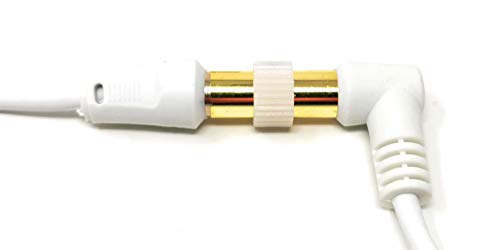 Maincore 40 cm Right Angle TV/AV Aerial Antenna Coaxial Cable Lead with Coupler – Male to Male RF Extension Cable for TV, HDTV, Freeview, Satellite, DVB-T, and AV Devices (0.4m)