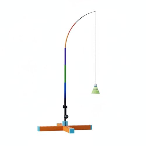 Entraîneur Badminton Retour Automatique portable orange et bleu pour enfants